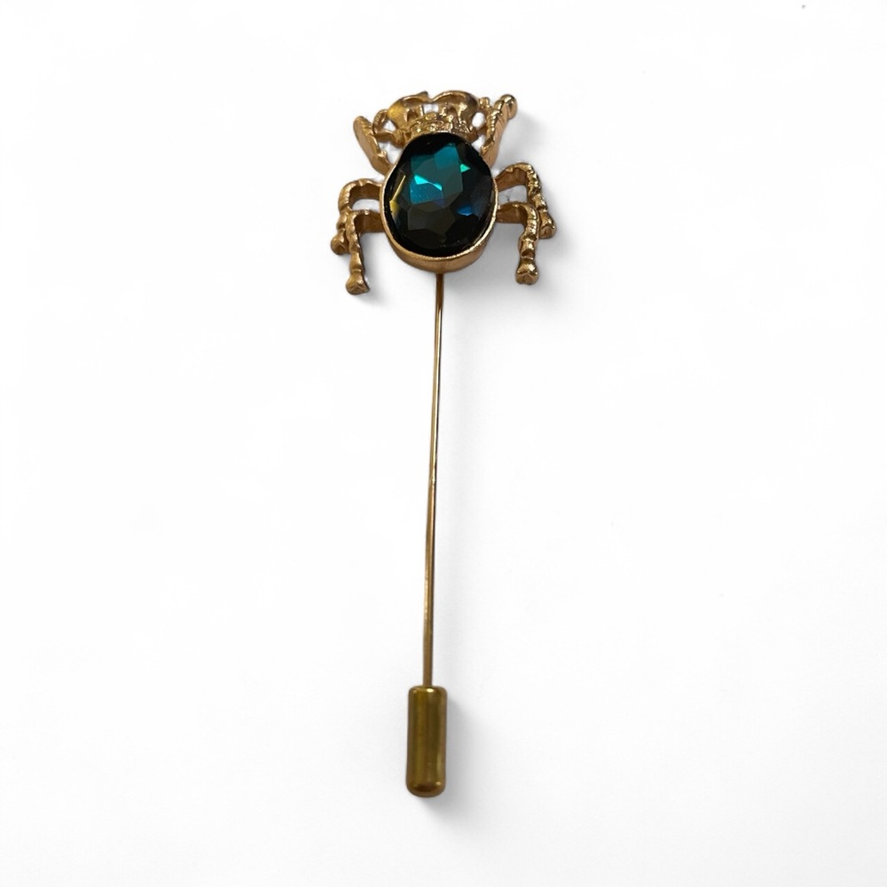 Elegant Gold and Blue Hat Pin